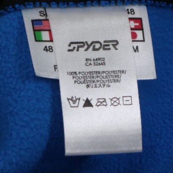 Spyder Mens S/P Blue & Black Half-Zip Core Sweater - Picture 4 of 10